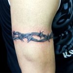 Barbed wire tattoo
