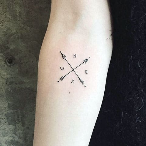 Compass tattoo - photo