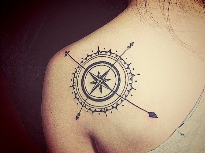Tattoo Compass minimalist