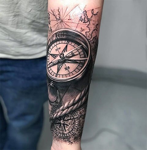 Wind Rose Compass Tattoo