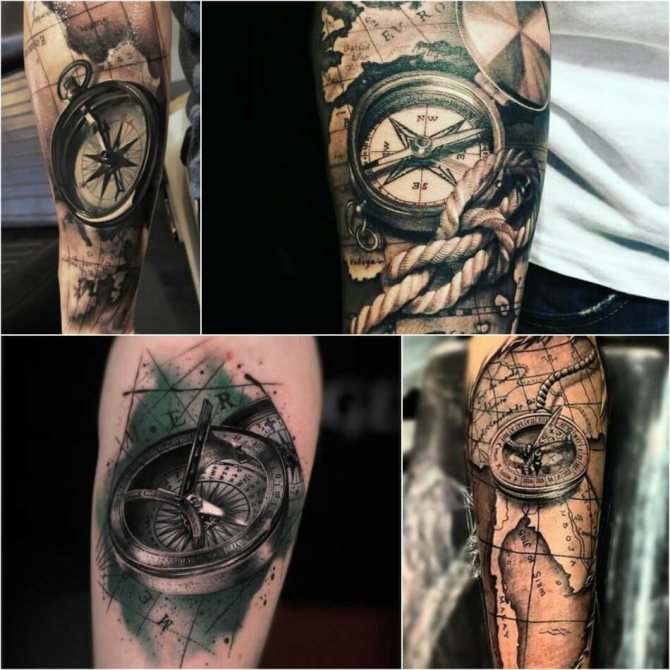 Tattoo Compass and Map - Compass and Map Tattoo
