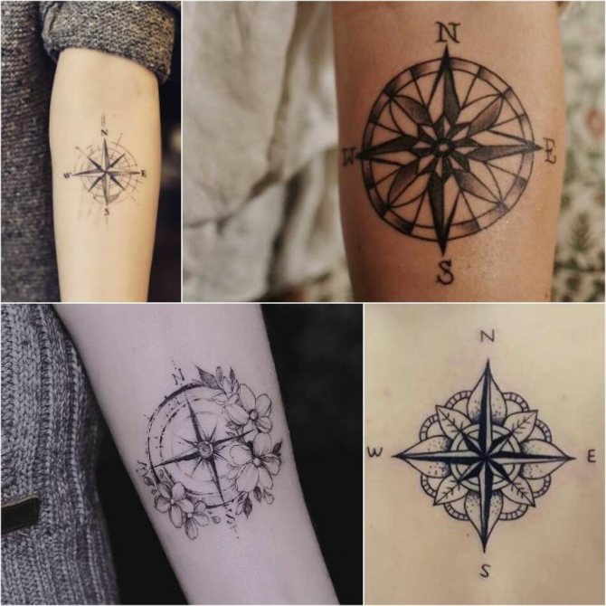Tattoo Compass - Tattoo Wind Rose