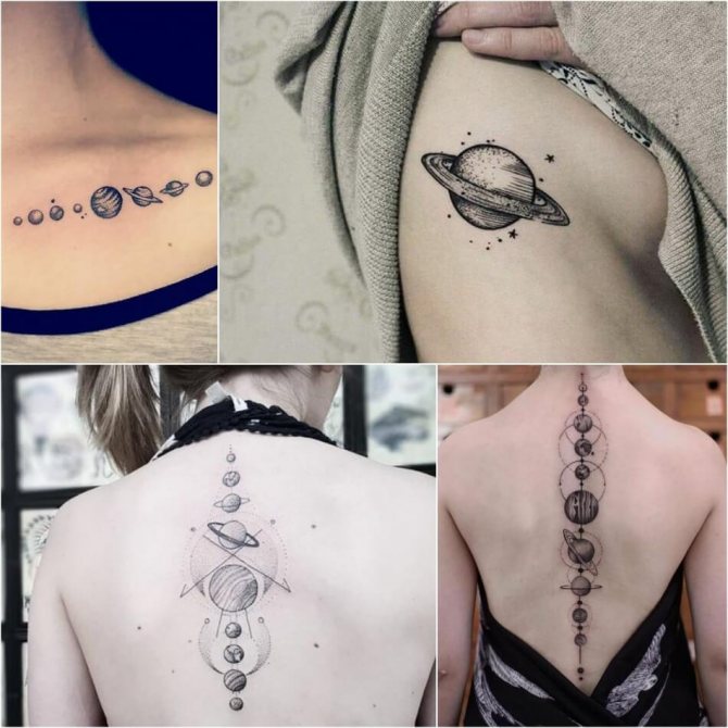 Tattoo cosmos - tatuaggio di un pianeta - tatuaggio di un pianeta