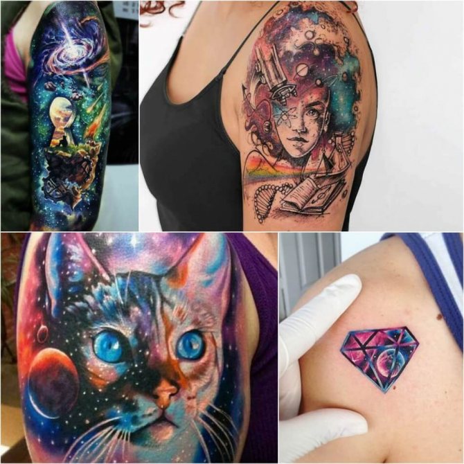 Space Tattoo - Feminine Space Tattoo - Space Tattoo for Girls