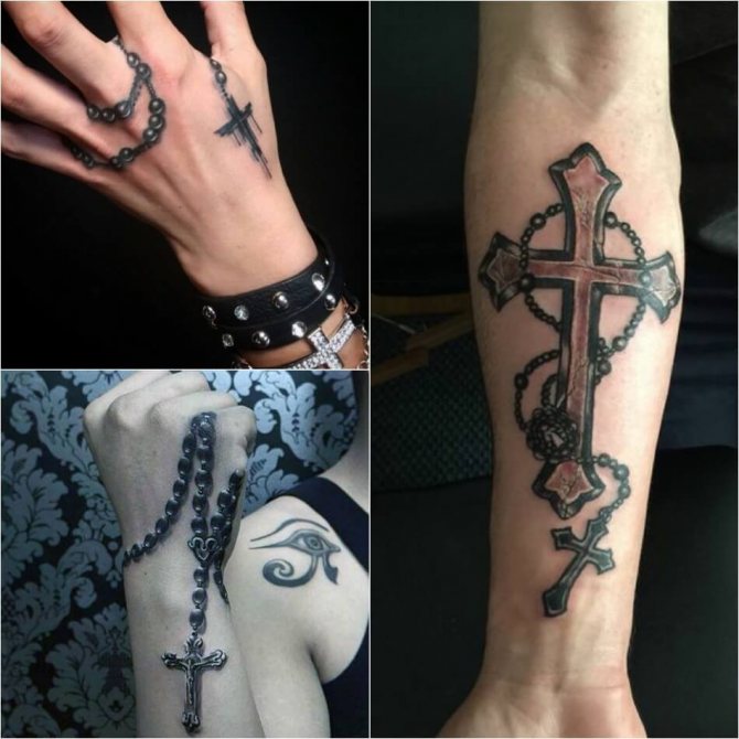 Cross Tattoo - Popular Cross Combinations - Cross and Other Designs - Cross and Brushstrokes Tattoo