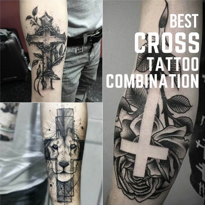 Tattoo Cross - Popular Cross combinations - Cross and other drawings