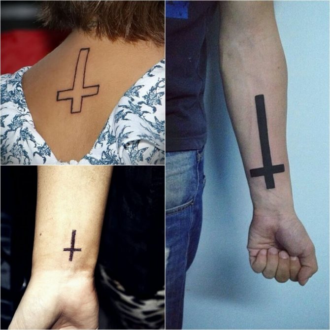 Tattoo cross - Tattoo cross ideas and meanings - Tattoo cross of saint peter - Tattoo upside down cross