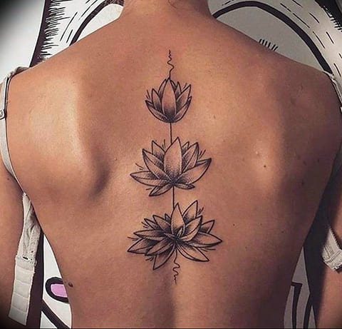 Tattoo water lily on your back