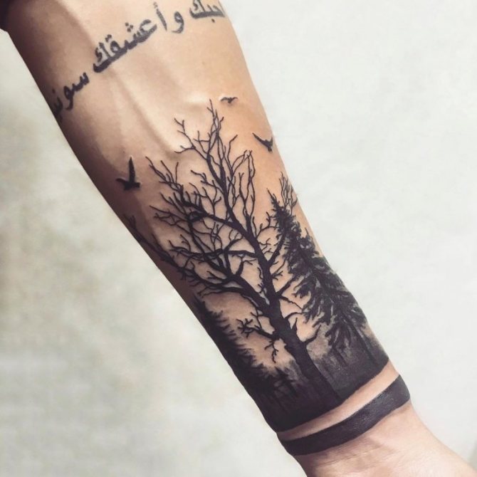 tattoo forest on wrist