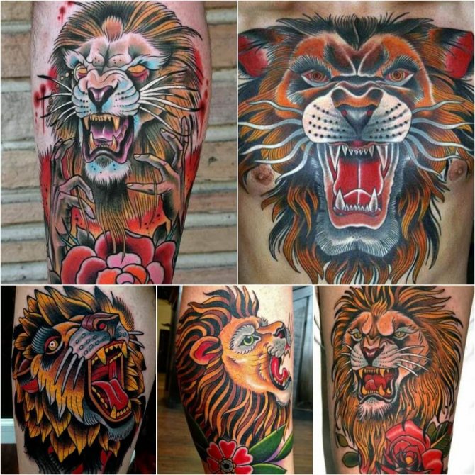 Tattoo Lion - Old Style Lion Tattoo - Old Style Lion Tattoo