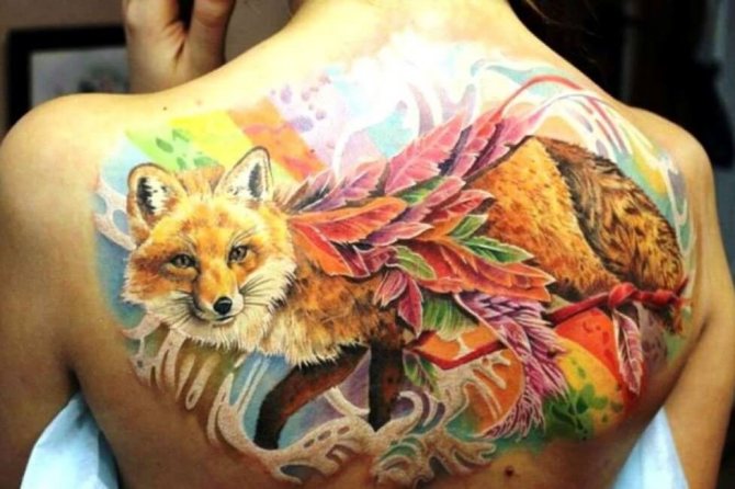 Fox tattoo: meaning for girls and guys. Photos of tattoos with a fox.