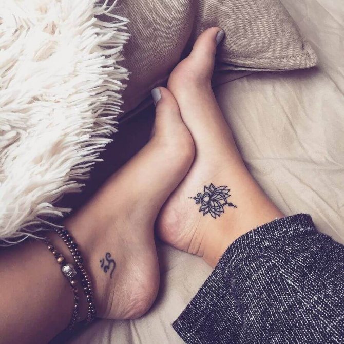 lotus tattoo on legs
