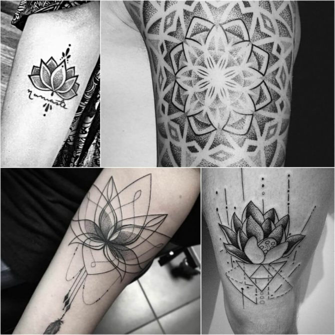 Tattoo Lotus - Tattoo Lotus Dotwork - Tattoo Lotus Dotwork