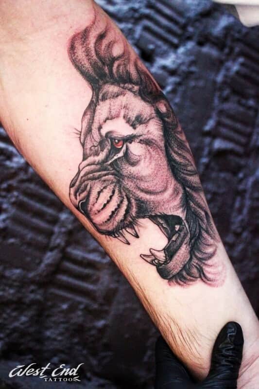 Tattoo of a lion