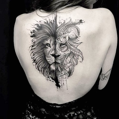 Tattoo of a lioness for girls. Meaning, photo on the arm, leg, back, hip, shoulder, wrist, shoulder blade