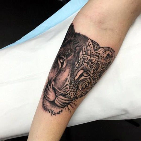 tatuaż lew