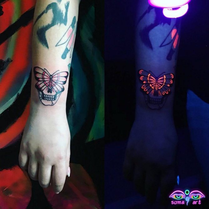 Tattoo Master Soma Art, UV tattoos, fluorescent tattoos, Blacklight tattoo