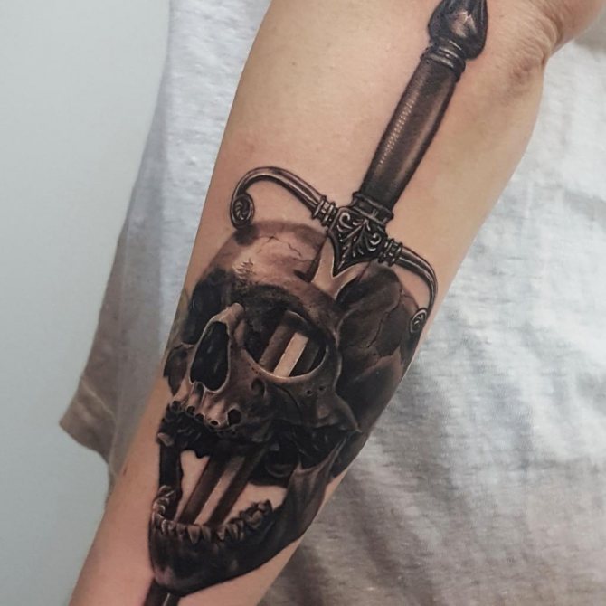 Tattoo Sword on hand meaning