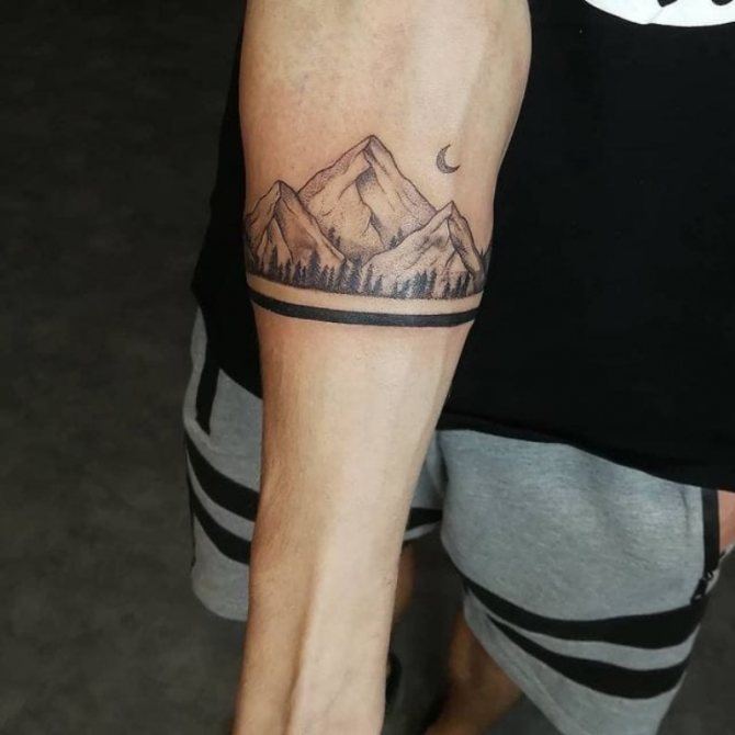 Tattoo male mountain