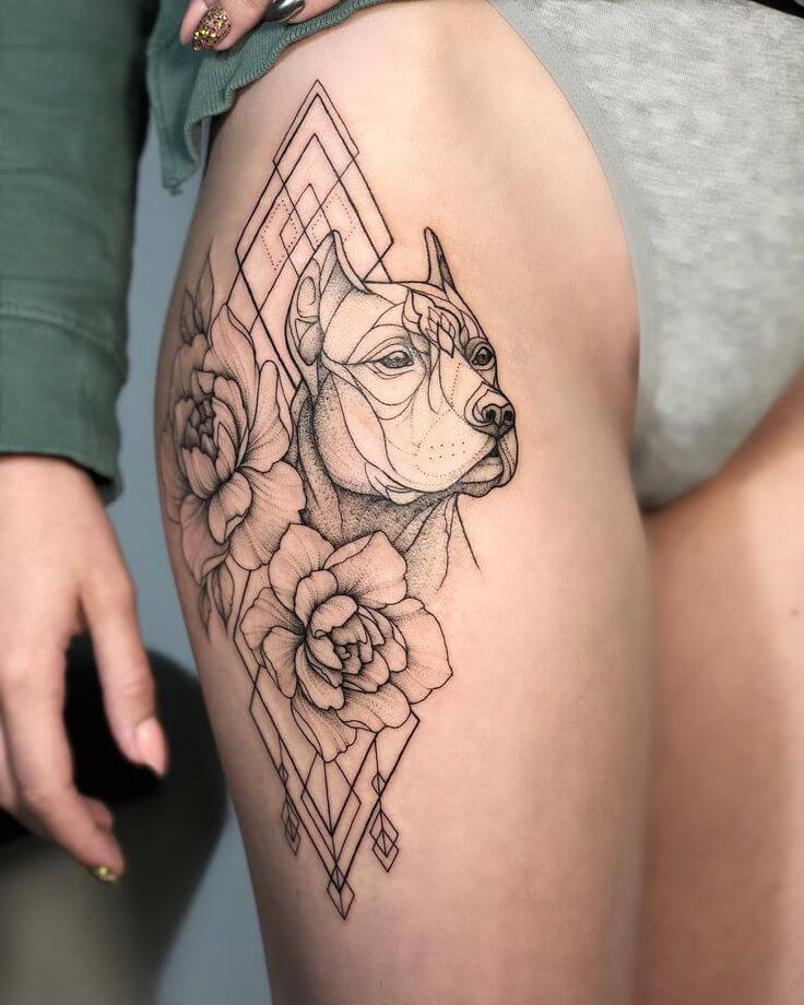 Tattoo on the Thigh Geometry