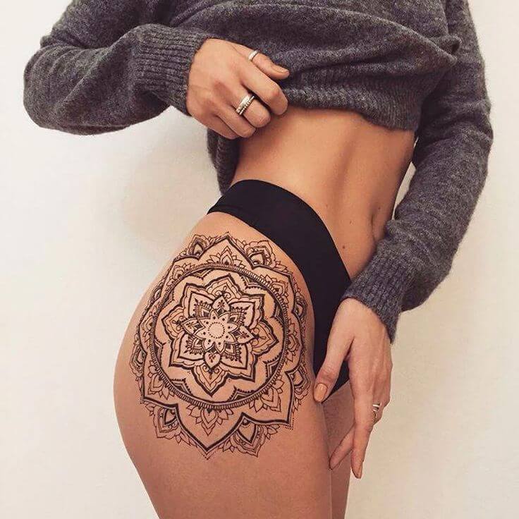 tattoo mandala on thigh