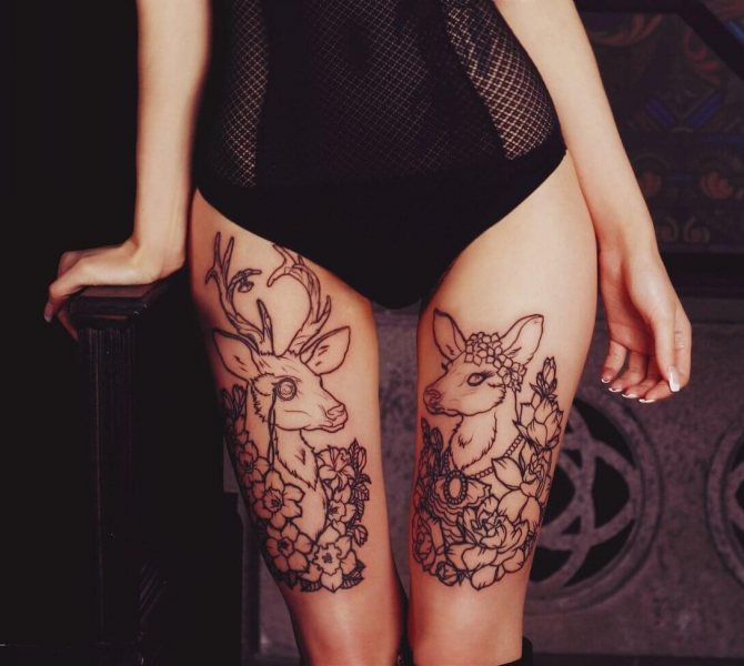 tattoo on the hip animals