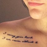Tattoo on the collarbone for girls. Sketches, women's inscriptions, patterns, birds, flowers, stars