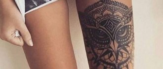 Tattoo on the leg for girls. Photos and meaning of female tattoos, sketches, patterns, beautiful, small, original