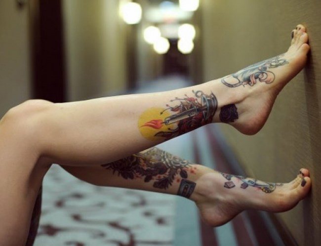 Tattoo on the leg for girls. Photos and meaning of female tattoos, designs, patterns, beautiful, small, original