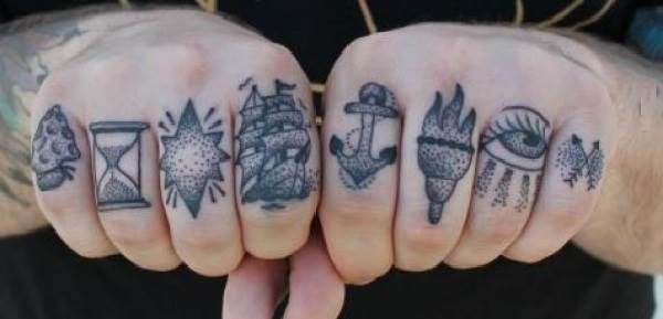 Tattoo-on-fingers Sensul-Specii și schițe Tattoo-on-fingers-7