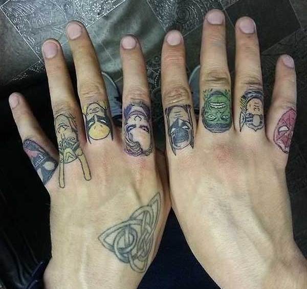 Tatuaggio sulle dita Significato-Specie e schizzi-Tatuaggio sulle dita-6