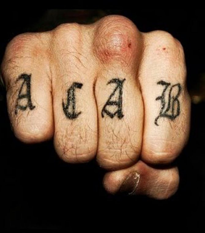 Tattoo on your fingers