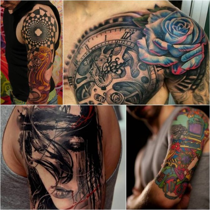 Tattoo on shoulder for men - Abstract shoulder tattoo for men