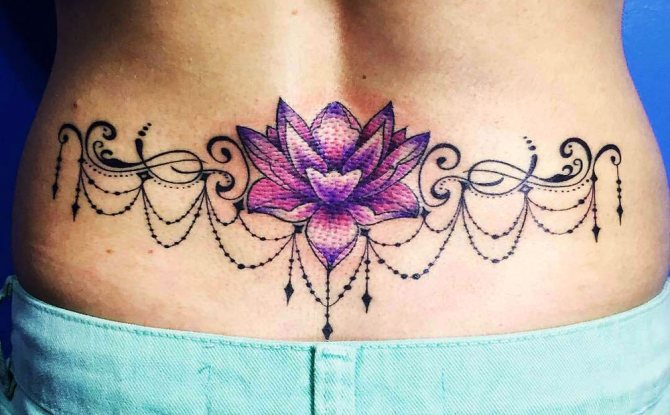 Tattoo on the waist for girls