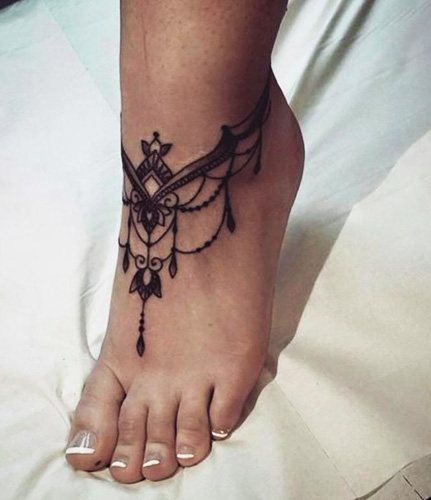 Tattoo on the ankle female with meaning. Photo, meaning