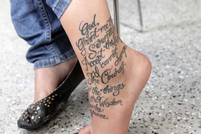 Tattoo on the ankle female with meaning. Photo, meaning