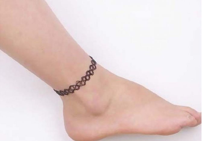 Tattoo on ankle