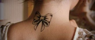 Tatuaj pe gât pentru fete fotografie