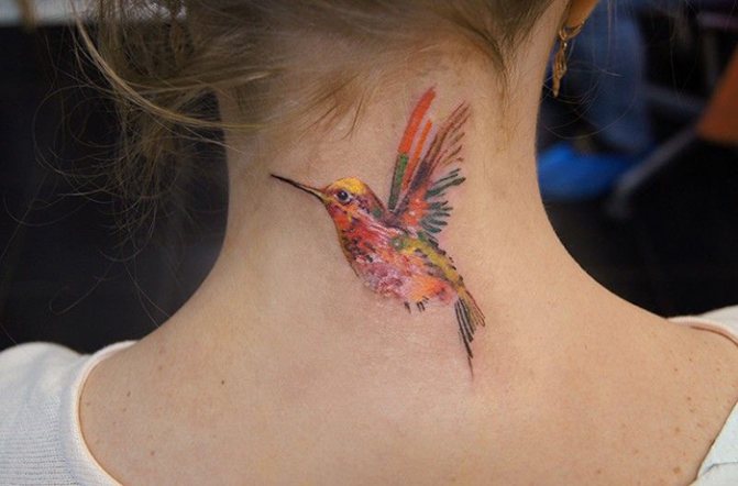 Tattoo on the back of the neck for girls with meaning. Picture, meaning