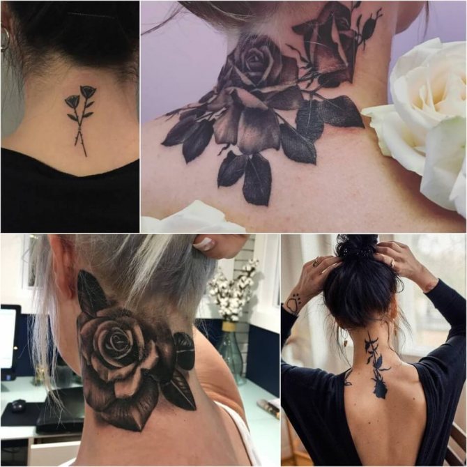Tattoo on Neck - Tattoo on Neck - Tattoo on Neck Meaning - Tattoo on Neck Rose