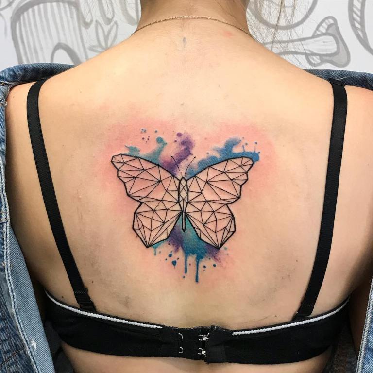 Tattoo on a girl's back