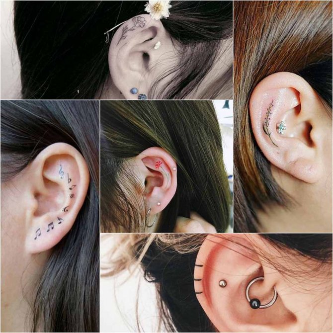 Tattoo on your ear - Ear Tattoo - Tattoo behind your ear