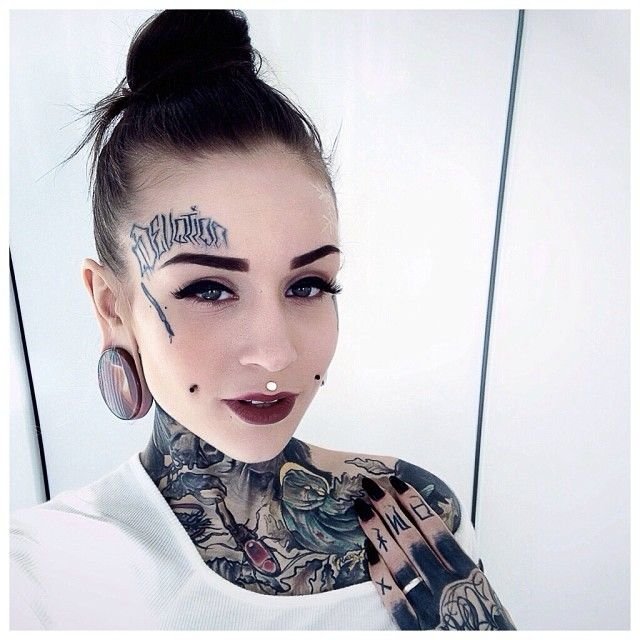 Tattoo above the eyebrow