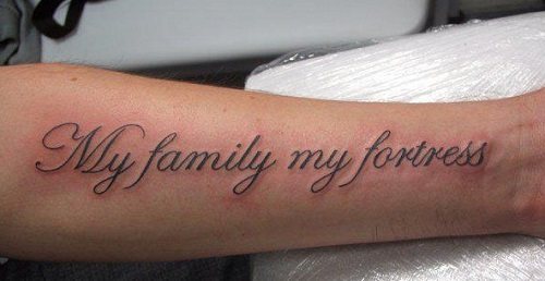 tattoo inscription on forearm
