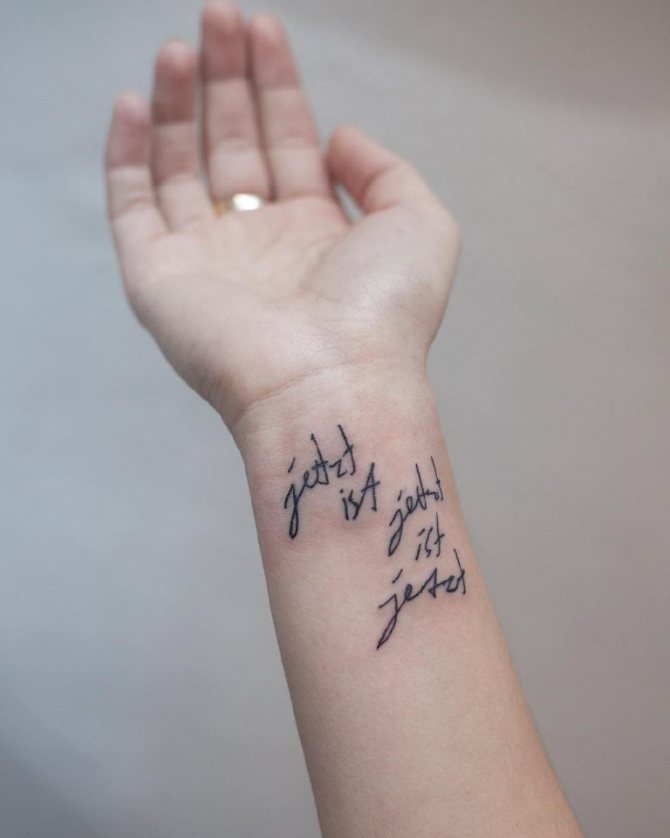 Tattoo on wrist for girls