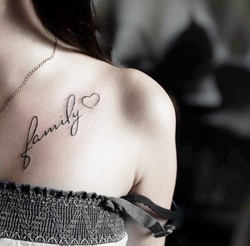 Tattoo inscriptions on the collarbone for girls in Latin for translation, the Russian language. Photos, sketches