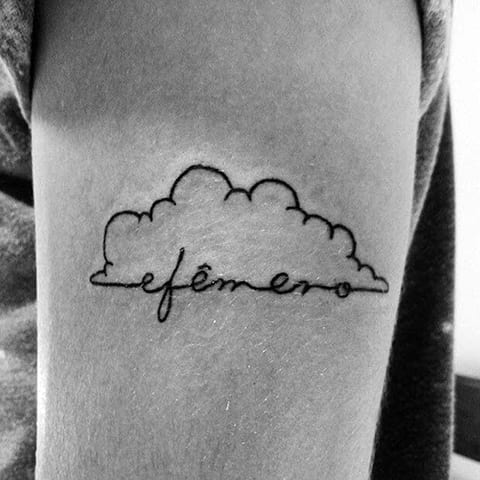 Tattoo cloud with text