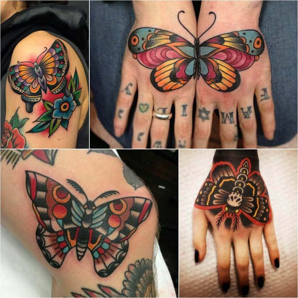 Tatuaj oldskool - Tatuaj Oldskool - Tatuaj Stil - Tatuaj Butterfly Oldskool