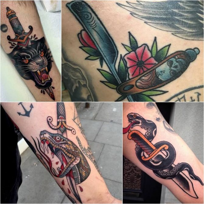 Tatuaj oldskool - Tatuaj Oldskool - Tattoo Style - Tatuaj Dagger Oldskool