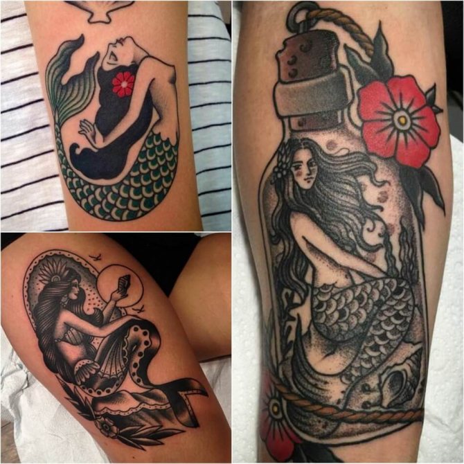 Tattoo oldskool - Tattoo Oldskool - Stile del tatuaggio - Tattoo Mermaid Oldskool